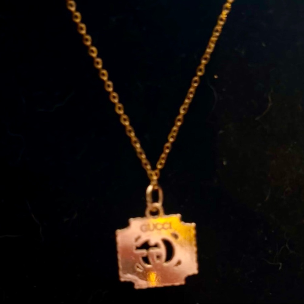 Authentic Gucci Bag Charm on Unbranded Chain - Picture 2 of 2